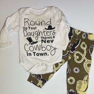 Cowboy Themed Baby Outfit
